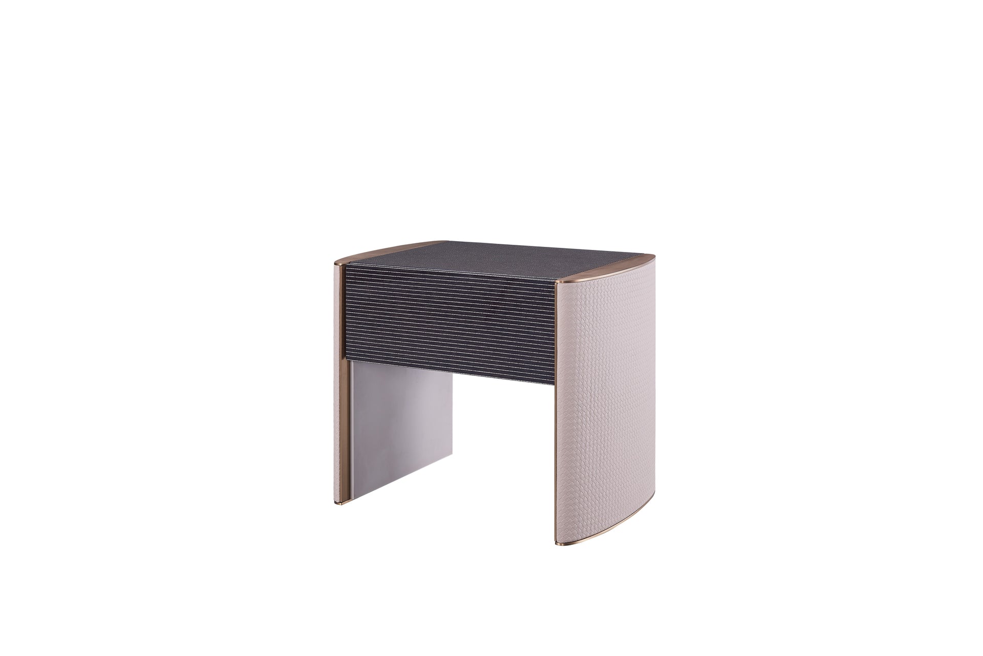 AK-004C – Textured Bedside Table with Subtle Contrast