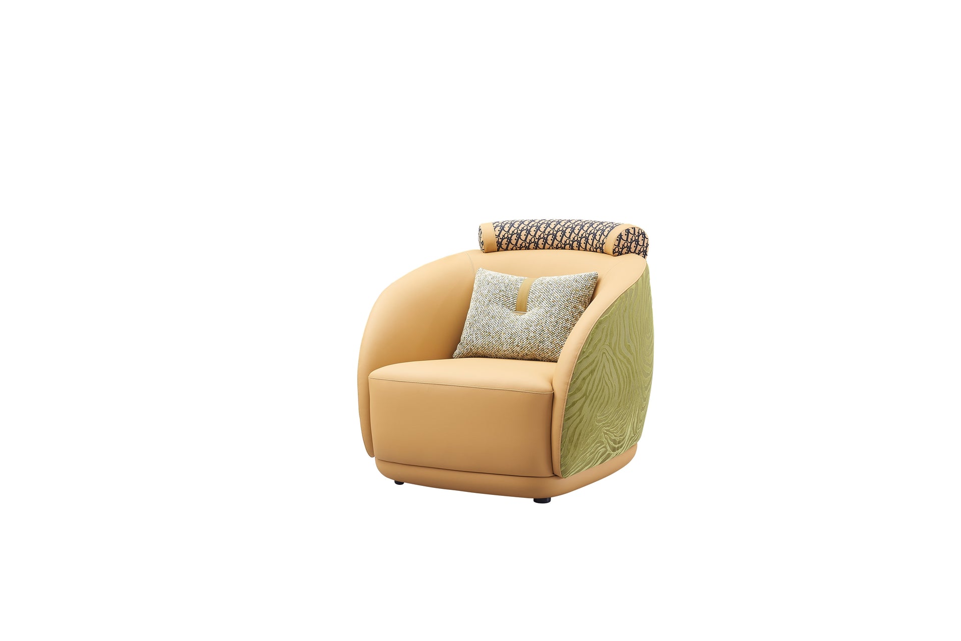 CK-S601 Accent Chair – Sculptural Curves and Artful Contrast