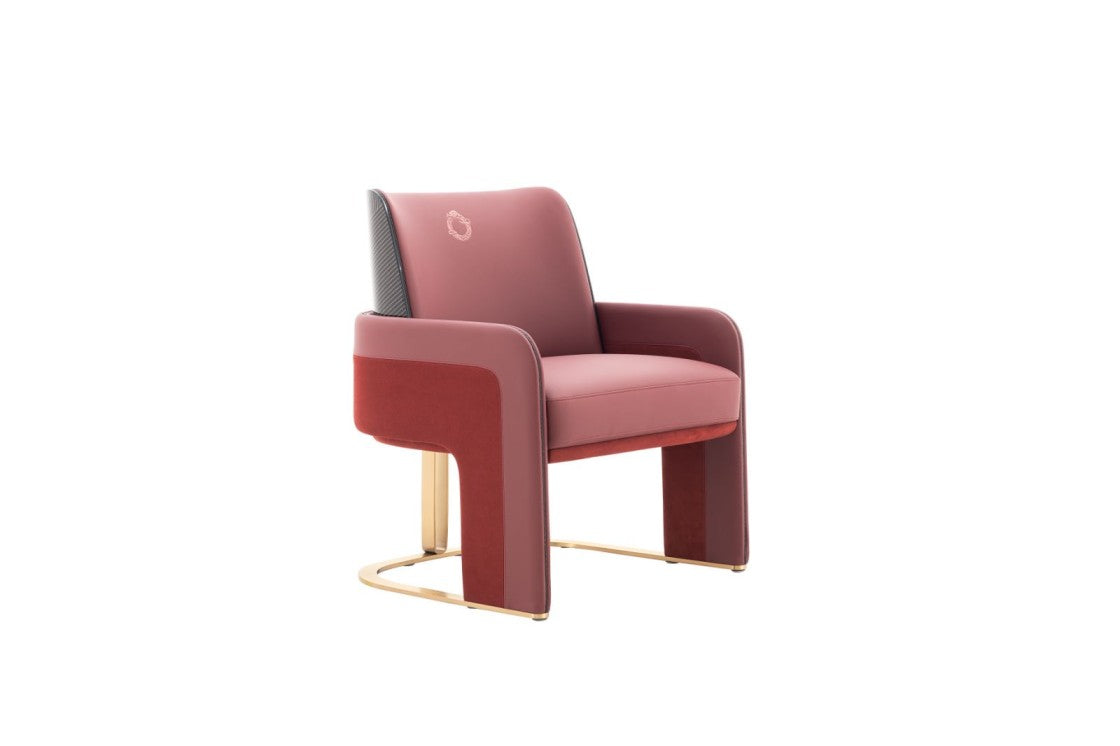 ML-71 – Contemporary Armchair with Sculptural Form and Velvet Accents